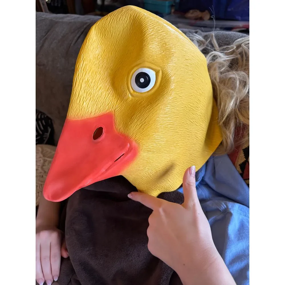 Rubber Duck Mask Yellow Costume Prop Novelty Halloween Cosplay‎ Accessory
